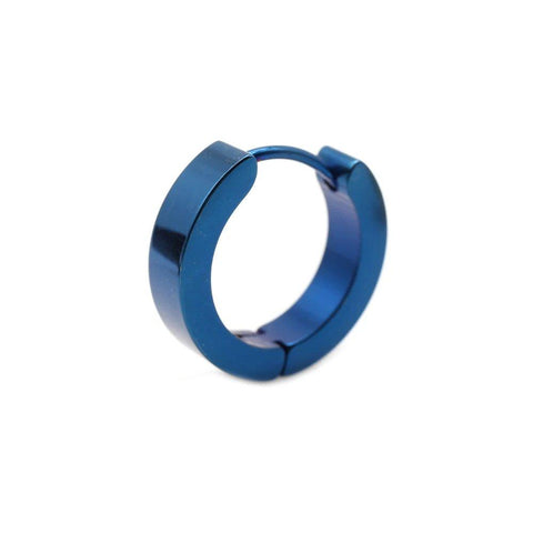 Titanium Blue Hoop Earring - Titanium Blue Hoop Earring