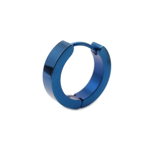 Titanium Blue Hoop Earring