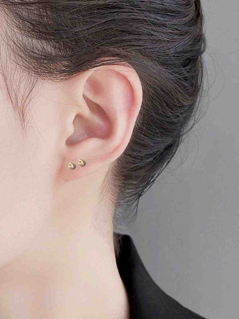 Elegant Pink Crystal Stud Earrings - Hypoallergenic and Stylish