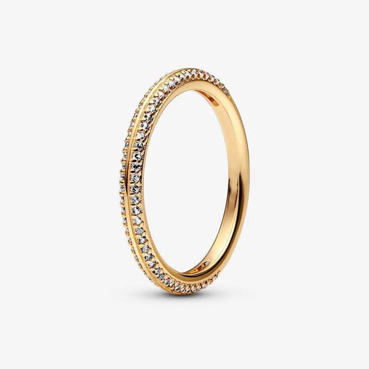 Gold Plated ME Pave Ring