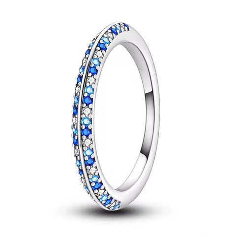 Silver ME Blue Pave Ring - Silver ME Blue Pave Ring