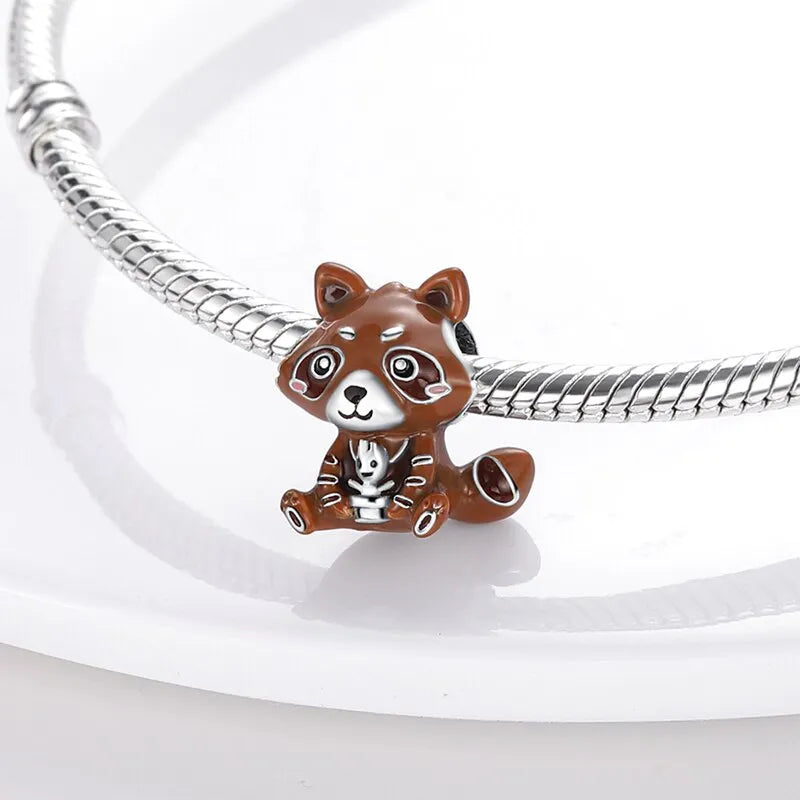 Brown Raccoon Charm