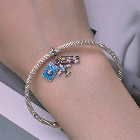 jewlouli air travel adventure trio dangle pandora charm jewelry fits pandora bracelet