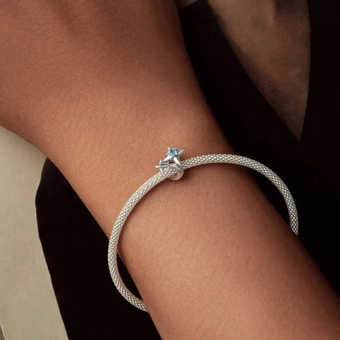 jewlouli airplane blue star crystal pandora charm jewelry fits pandora bracelet