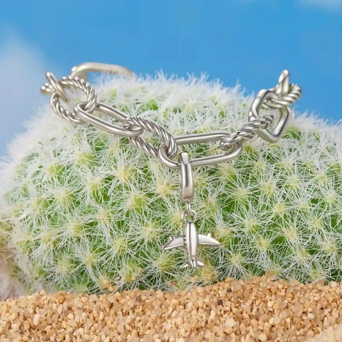 jewlouli airplane dangle pandora charm jewelry fits pandora bracelet