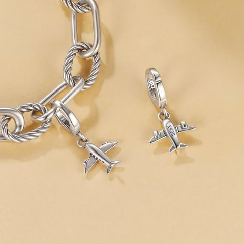 jewlouli airplane dangle pandora charm jewelry fits pandora bracelet