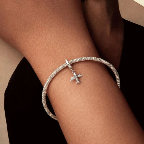 jewlouli airplane dangle pandora charm jewelry fits pandora bracelet