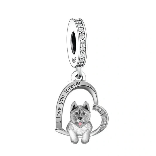jewlouli akita inu dog pandora charm jewelry fits pandora bracelet