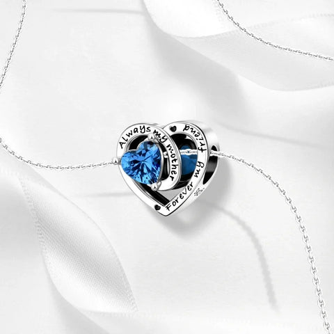 jewlouli always my mother forever my friend birthstone heart pandora charm jewelry fits pandora bracelet