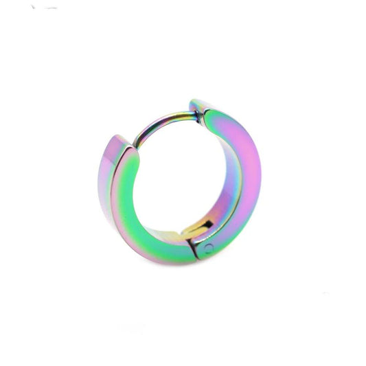 Titanium Rainbow Hoop Earring