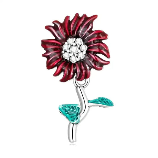 anemone-charm fits Pandora bracelet charm Jewelry affordable