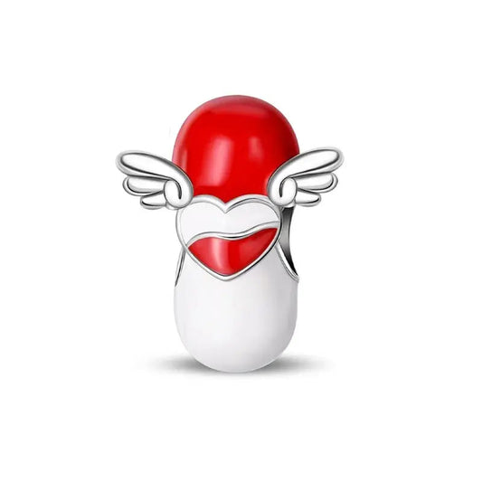 Angel Winged Pill Charm