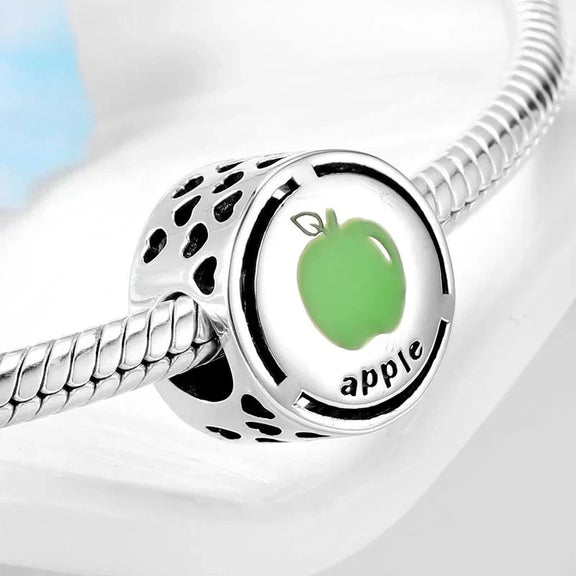 Apple Charm - apple Pandora Jewelry fits bracelet charm affordable