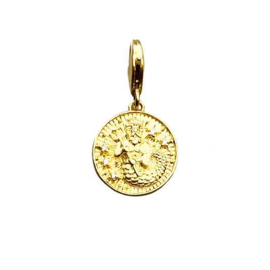 Aquarius Gold Pendant Charm