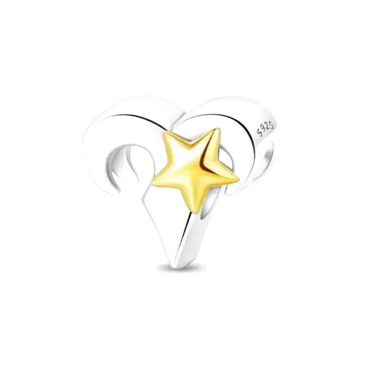 Aries Star Sign Charm - Fits pandora Bracelet