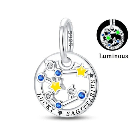 jewlouli astrology signs zodiac constellation luminous charmscharmjewlouli jewelry fits pandora bracelet