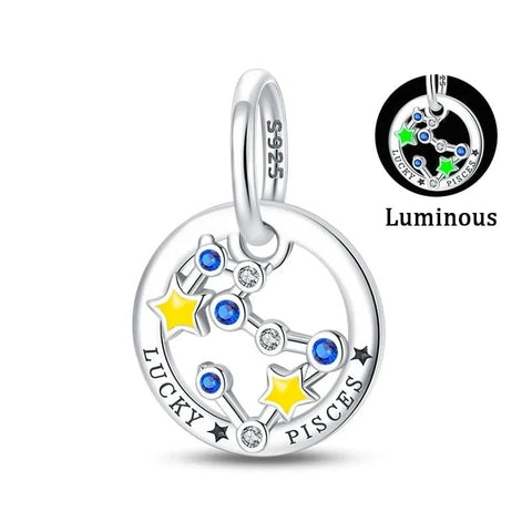 jewlouli astrology signs zodiac constellation luminous charmscharmjewlouli jewelry fits pandora bracelet