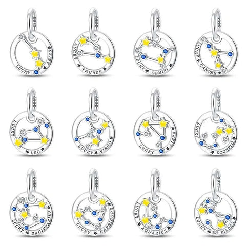 jewlouli astrology signs zodiac constellation luminous charmscharmjewlouli jewelry fits pandora bracelet