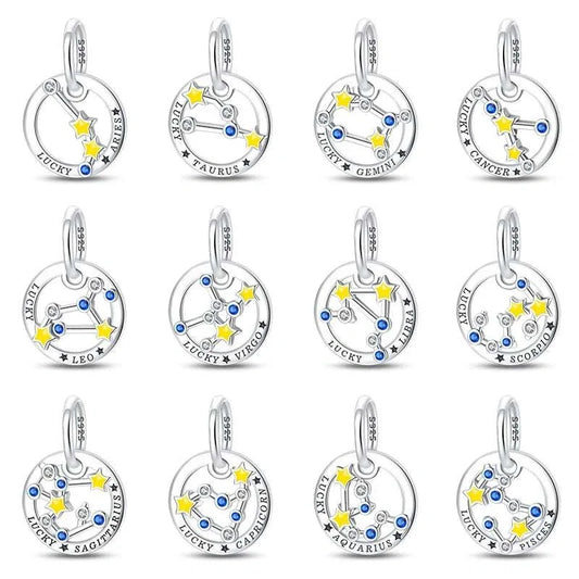 jewlouli astrology signs zodiac constellation luminous charmscharmjewlouli jewelry fits pandora bracelet
