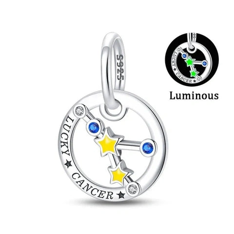 jewlouli astrology signs zodiac constellation luminous charmscharmjewlouli jewelry fits pandora bracelet