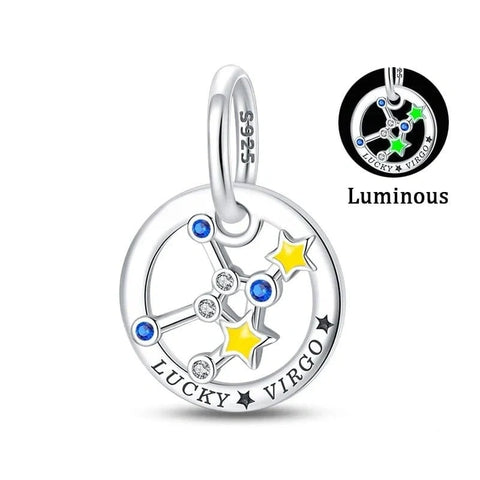 jewlouli astrology signs zodiac constellation luminous charmscharmjewlouli jewelry fits pandora bracelet