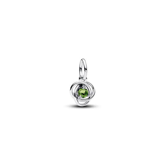 August Spring Green Eternity Circle Dangle Charm