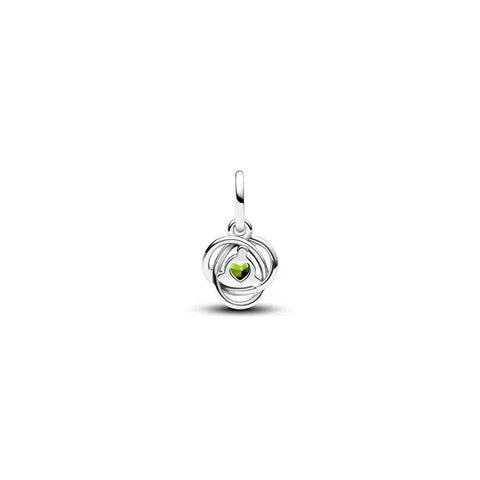 August Spring Green Eternity Circle Dangle Charm