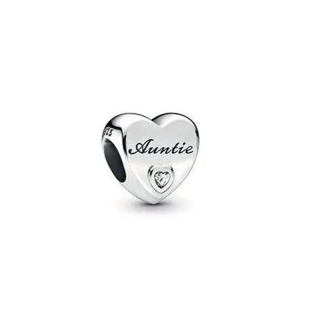Auntie Love Heart Charm
