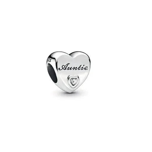 Auntie Love Heart Charm