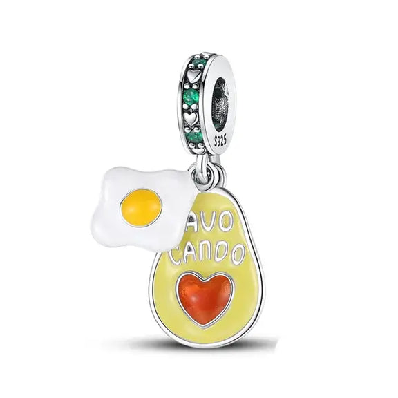 Avocado & Egg Charm - avocado-egg-charm Pandora charm Jewelry affordable fits bracelet