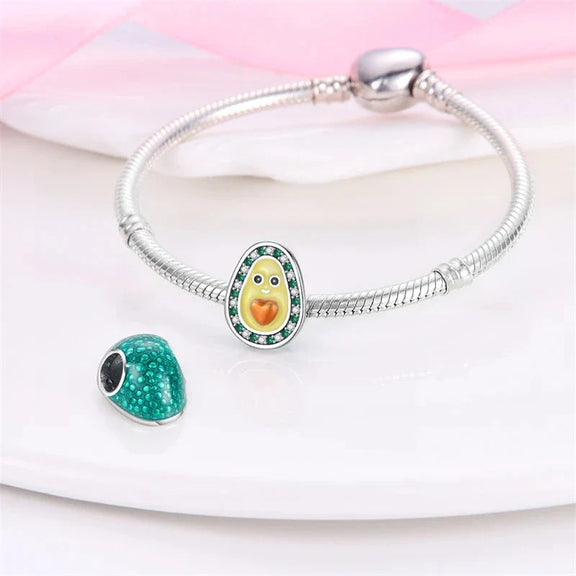 Avocado Face Charm - avocado-face-charm charm Pandora affordable fits bracelet Jewelry