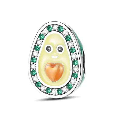 avocado-face-charm fits Pandora bracelet charm affordable Jewelry