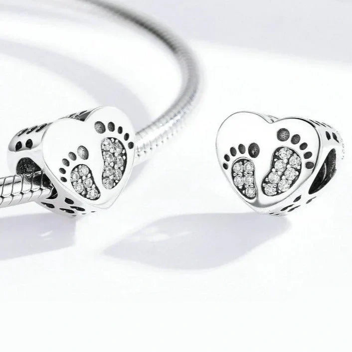 baby-footprint charm Pandora affordable Jewelry fits bracelet