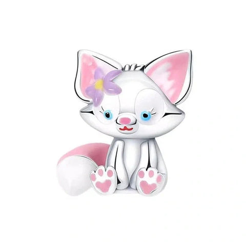 jewlouli baby white fox pandora charm jewelry fits pandora bracelet