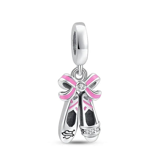 ballet-shoes-charm fits Pandora bracelet Jewelry charm affordable