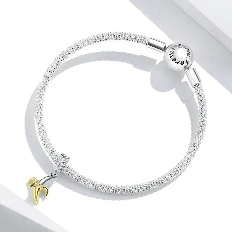 banana affordable Pandora fits bracelet charm Jewelry