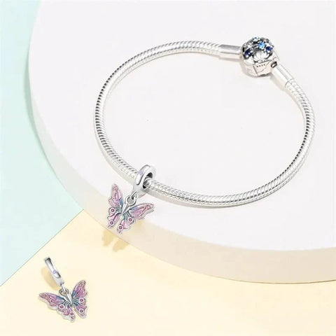 jewlouli barbie butterfly pandora charm jewelry fits pandora bracelet