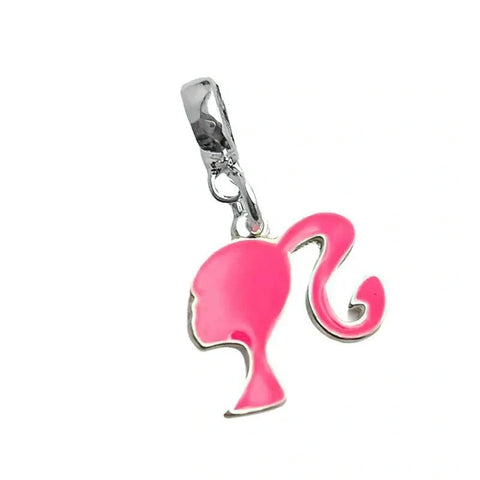 Barbie Girl Pink Charm - jewlouli barbie girl pandora charm jewelry fits pandora bracelet