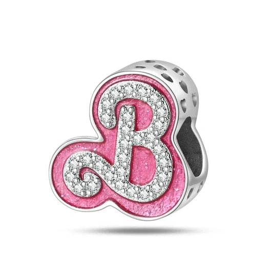 jewlouli barbie letter pandora charm jewelry fits pandora bracelet