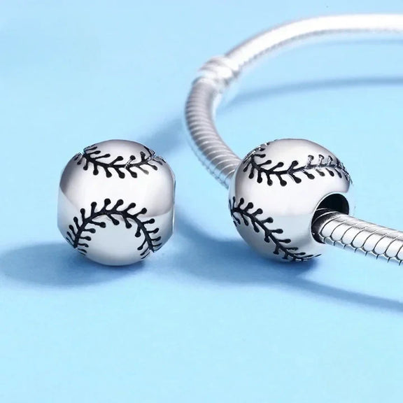 Baseball Charm - baseball-charm affordable charm Pandora Jewelry fits bracelet