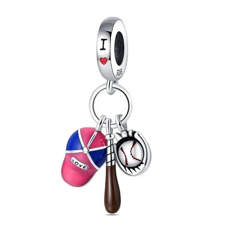 BaseBall Hat Dangle Charm - BaseBall Hat Dangle Charm
