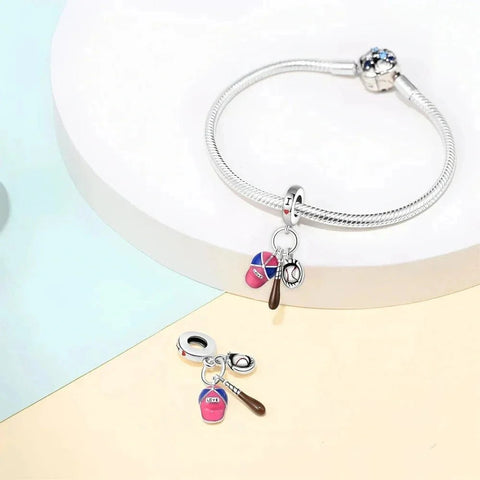 BaseBall Hat Dangle Charm - BaseBall Hat Dangle Charm