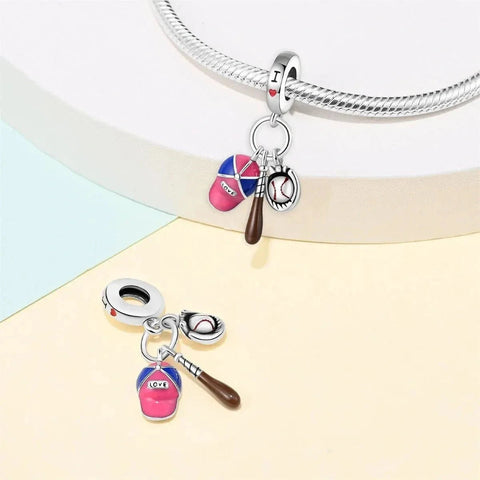 BaseBall Hat Dangle Charm - BaseBall Hat Dangle Charm