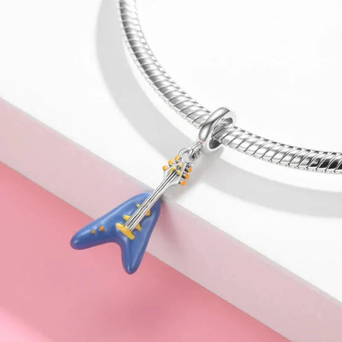 Blue guitar charm.