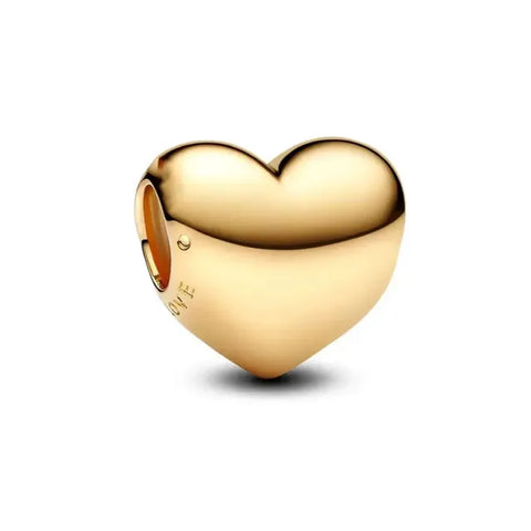 Be Love Gold-Plated Engravable Heart Charm - Be Love Engravable Heart Charm - Pandora Shine