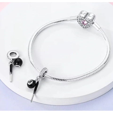 jewlouli billiard-eight-ball-dangle-pandora-charm-jewelry__ fits pandora bracelet