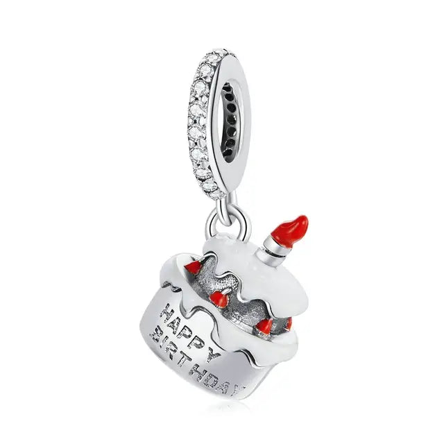 birthday-cake-charm Pandora affordable fits bracelet Jewelry charm