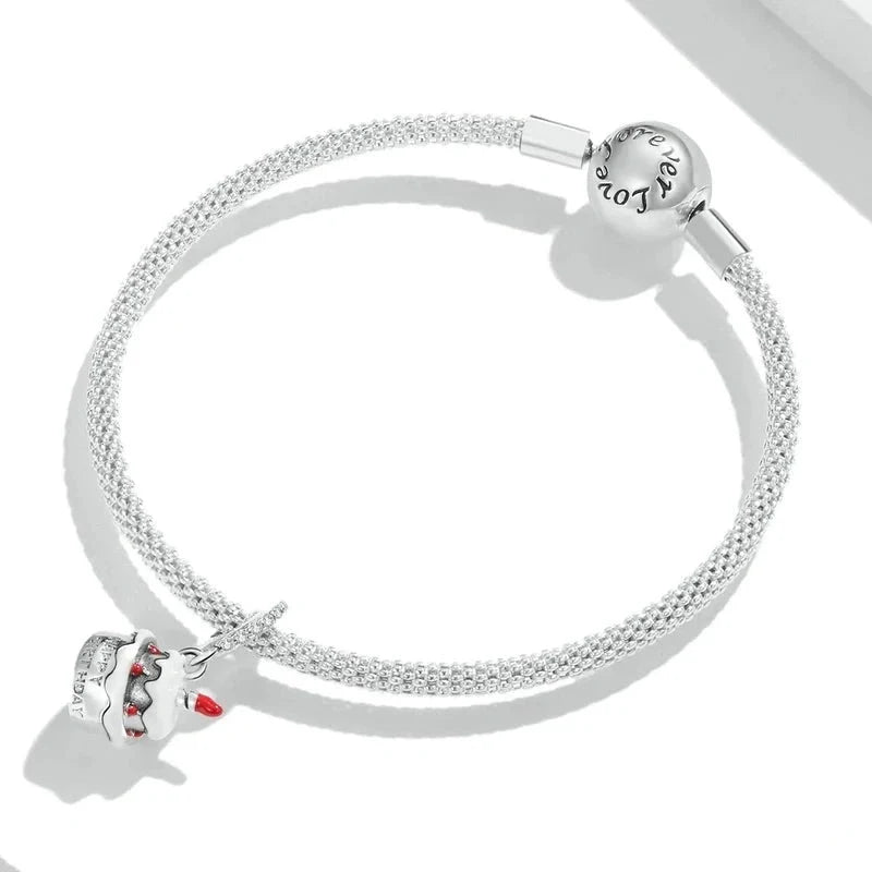 birthday-cake-charm fits Pandora bracelet affordable Jewelry charm