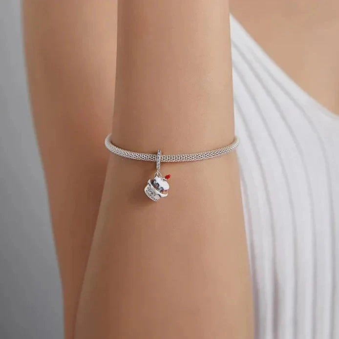 birthday-cake-charm affordable Jewelry charm Pandora fits bracelet