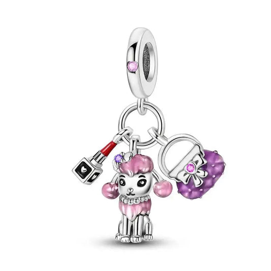 Dog and Make up charm